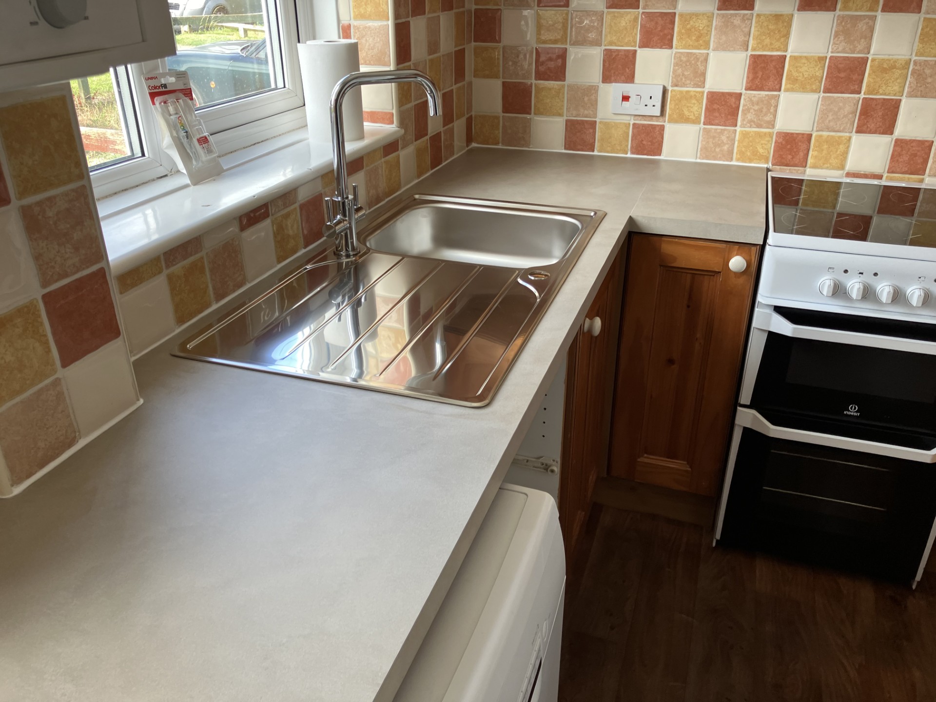 Kitchen with new worktops