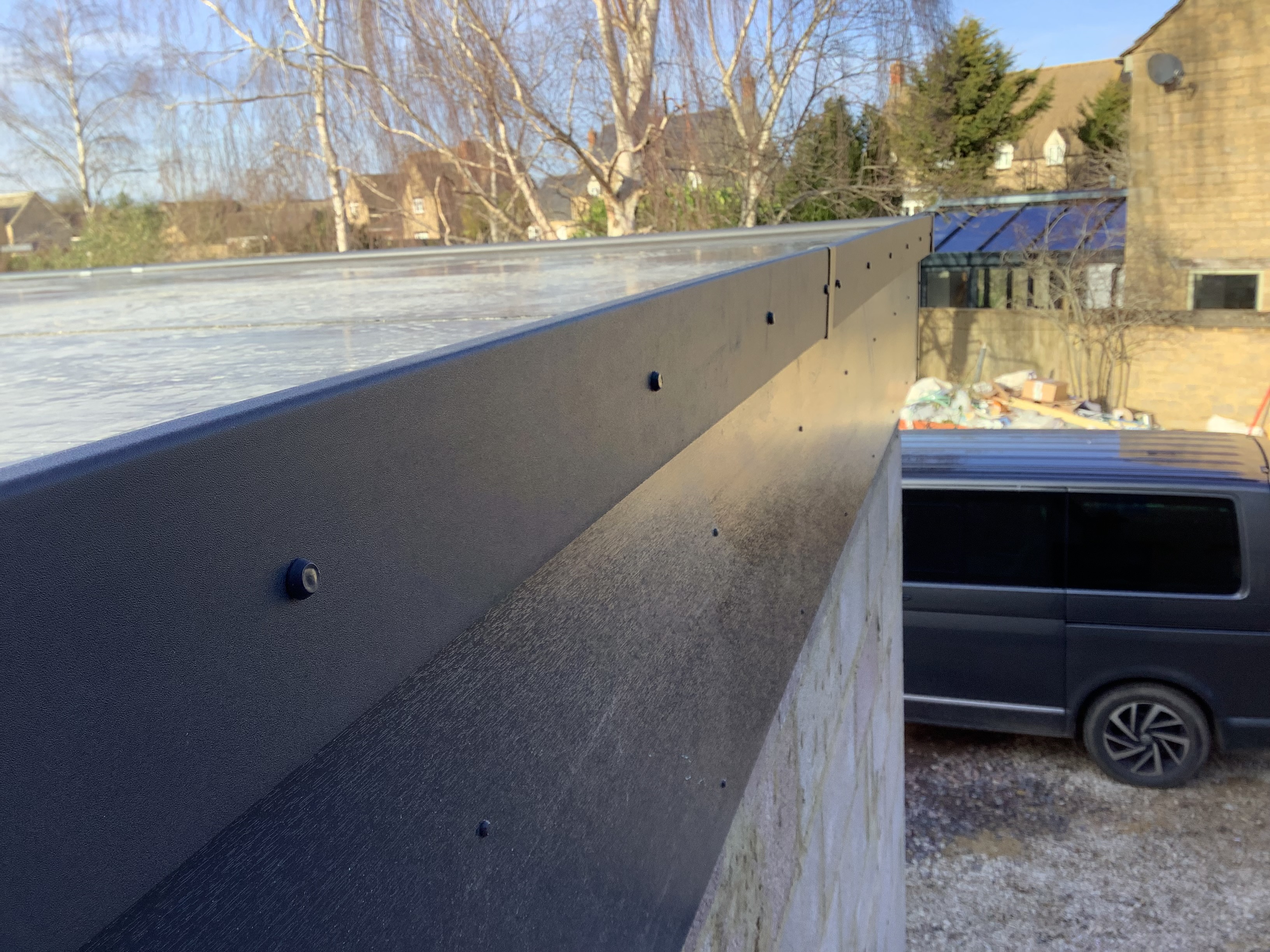 Rubber roof trim